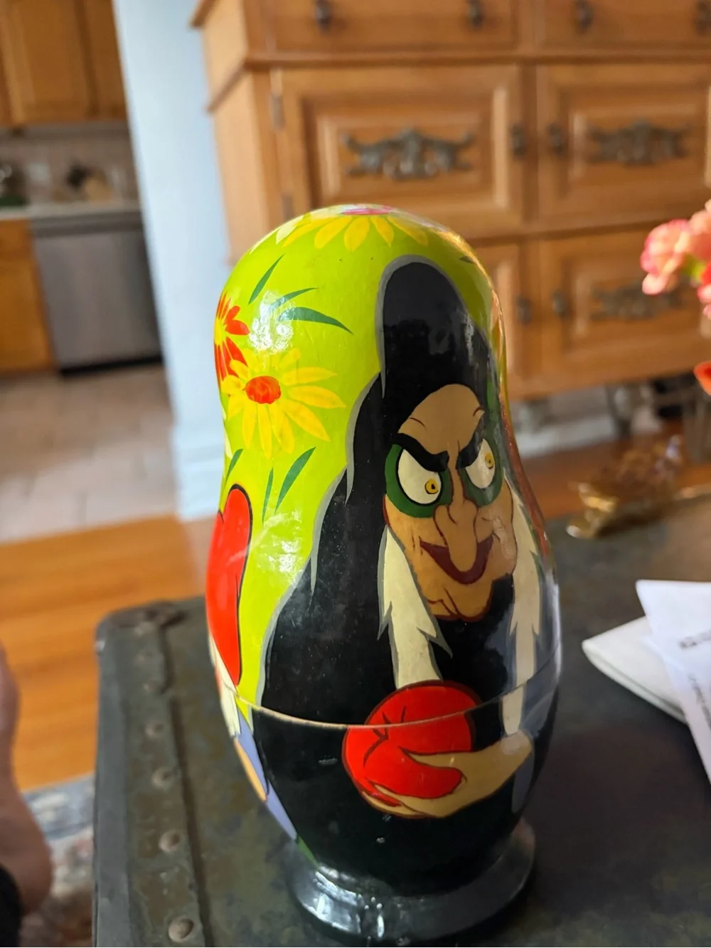 Vintage Hand-Painted Snow White & Dwarf Decorative Nesting Doll full set